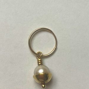 Lee Brevard pearl drop/ gold earring